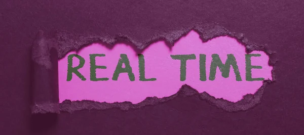 Conceptuele Titel Real Time Internet Concept Van Werkelijke Tijd Waarin — Stockfoto
