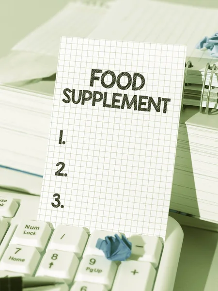 Tekst Bijschrift Presenteren Voedingssupplement Business Showcase Voorwaarden Praktijken Die Kwaliteit — Stockfoto