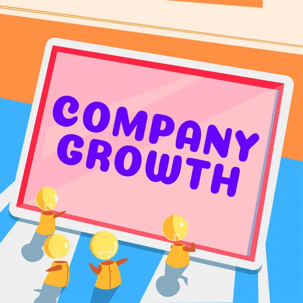 Inspiração Mostrando Sinal Crescimento Empresa Palavra Para Uma Fase Longo — Fotografia de Stock