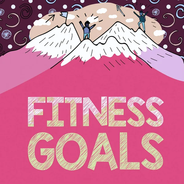 Sign Displaying Fitness Goals Word Loose Fat Build Muscle Getting — Stock Photo, Image