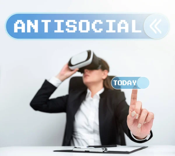 Conceptual Display Antisocial Business Overview Hostile Harmful Organized Society Being — Stock Photo, Image