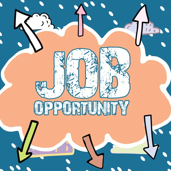 Szöveges Felirat Bemutatása Job Opportunity Business Bemutatja Lehetőséget Foglalkoztatás Vagy — Stock Fotó