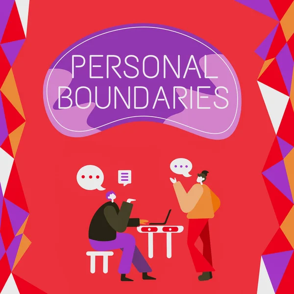 Writing Displaying Text Personal Boundaries Business Approach Something Indicates Limit — Stock Photo, Image