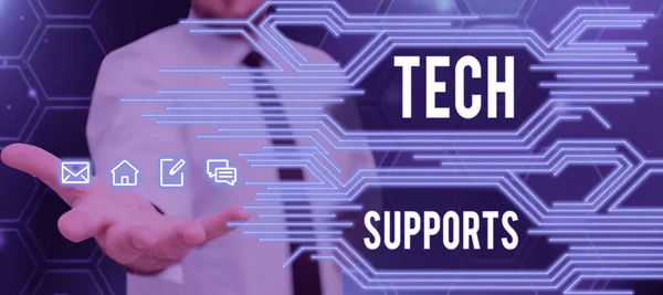 Text Som Visar Inspiration Tech Supports Business Approach Hjälp Tekniker — Stockfoto