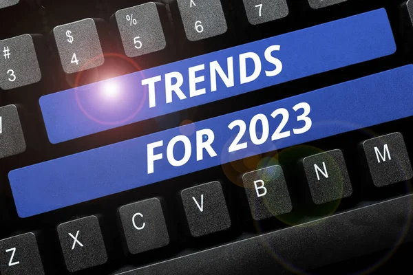 Texte Source Inspiration Tendances Pour 2023 Business Concept List Things — Photo