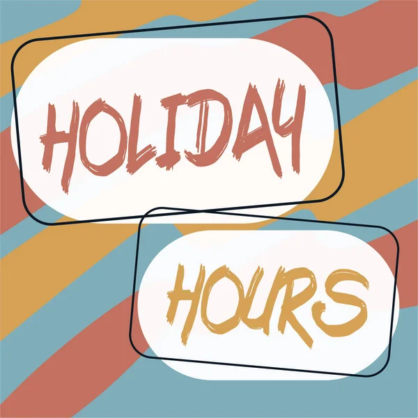Текст Натхненням Holiday Hours Концепція Означає Бонусний Платіж Працівника Який — стокове фото