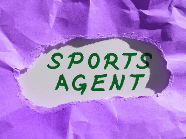 Legenda Conceitual Sports Agent Business Showcase Person Gerencia Recrutamento Para — Fotografia de Stock