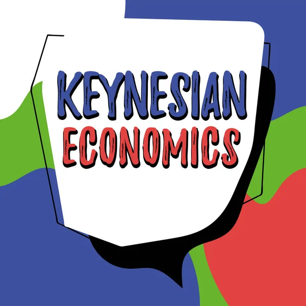 Szöveg Megjelenítése Keynesian Economics Üzleti Koncepció Monetáris Fiskális Programok Kormány — Stock Fotó