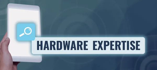 Hardware Expertise Word Für Maschinen Und Andere Physikalische Komponenten Computerelektronisches — Stockfoto