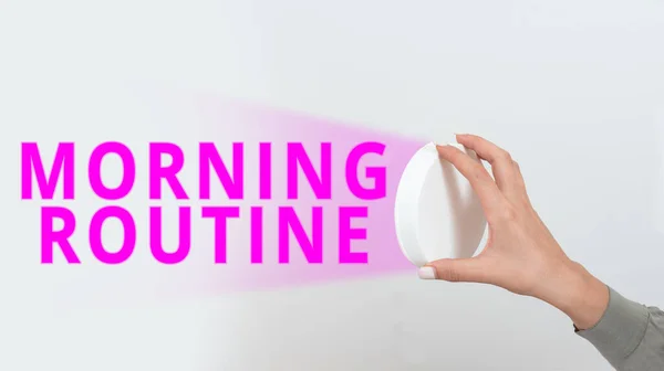 Morning Routine Conceptual Photo Initiation Consumer Interest Inquinto Product — 스톡 사진
