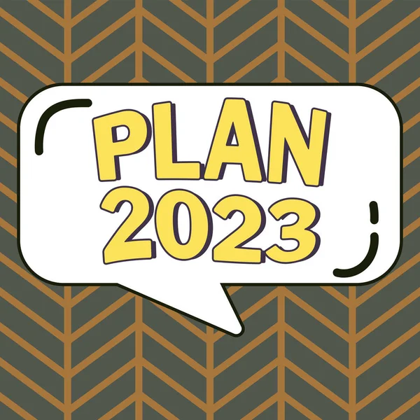 概念展示计划2023业务概览详细建议明年要做或要做的事 — 图库照片
