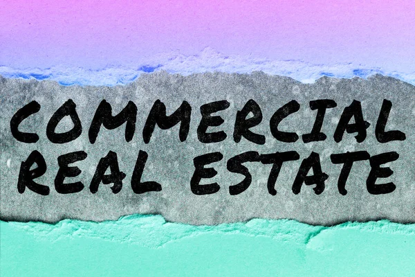 Didascalia Concettuale Immobili Commerciali Idee Commerciali Costruzione Immobili Reddito Terreni — Foto Stock