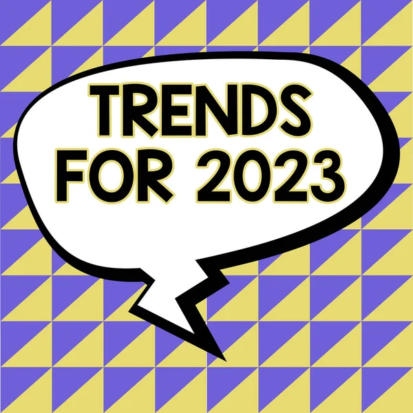 Kézírás Jel Trends 2023 Koncepció Jelentése Listát Dolgok Hogy Nagyon — Stock Fotó