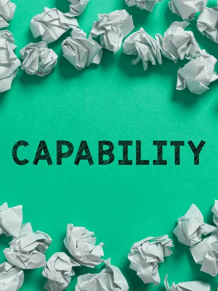 Tekst Met Inspiratie Capability Business Aanpak Faciliteit Het Potentieel Voor — Stockfoto