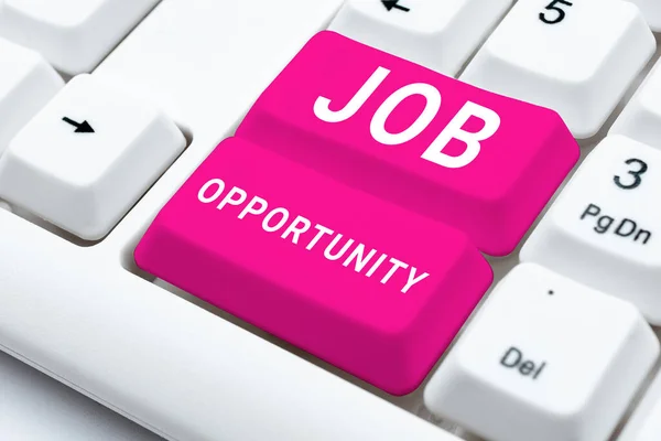 Legenda Texto Apresentando Job Opportunity Visão Geral Negócio Uma Oportunidade — Fotografia de Stock