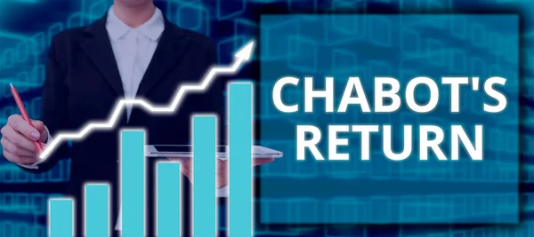 Legenda Conceitual Chabots Return Business Mostra Retorno Conversa Método Auditivo — Fotografia de Stock