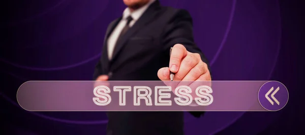 Handschrift Stress Business Concept Een Fysische Chemische Emotionele Factor Die — Stockfoto