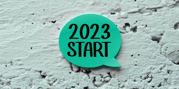 Conceptual Display 2023 Start Internet Concept Elmúlt Évi Események Főbb — Stock Fotó