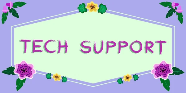 Text Showing Inspiration Tech Support Word Written Assisting Individuals Who — Stock Photo, Image