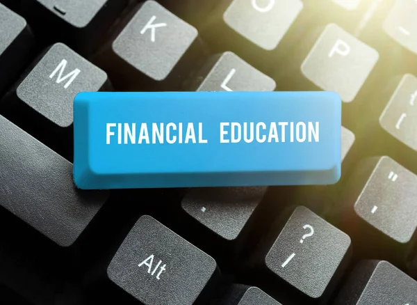 Conceptuele Weergave Financiële Educatie Business Idee Inzicht Monetaire Gebieden Zoals — Stockfoto
