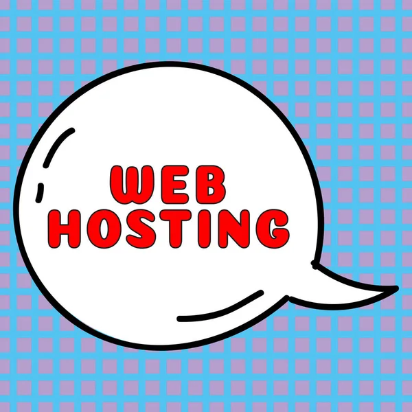 Logga Som Visar Web Hosting Affärsidé Aktiviteten Att Tillhandahålla Lagringsutrymme — Stockfoto