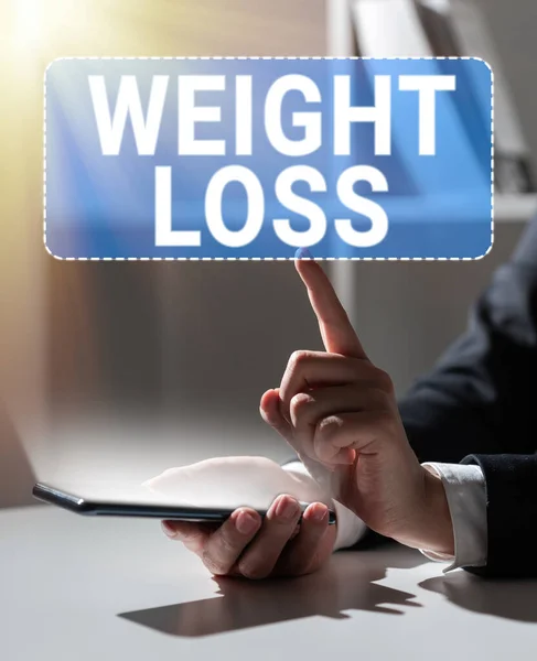 Handschrift Text Gewichtsverlust Internet Konzept Verringerung Der Körperflüssigkeit Muskelmasse Reduzieren — Stockfoto