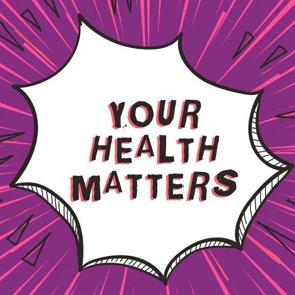Tekst Bijschrift Presenteren Van Gezondheid Matters Woord Geschreven Goede Gezondheid — Stockfoto