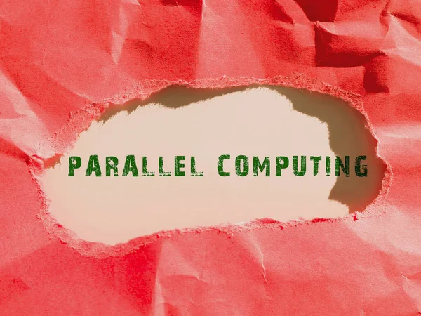 Text Rukopisu Parallel Computing Word Napsaný Při Simultánním Výpočtu Pomocí — Stock fotografie