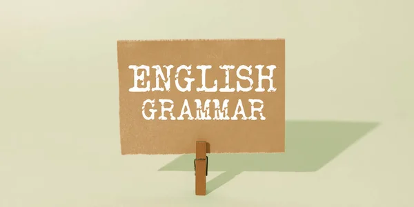 Text Rukopisu Angličtina Gramatika Pojem Znamená Kurzy Pokrývají Všechny Úrovně — Stock fotografie