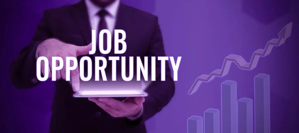 Schrijven Van Tekst Job Opportunity Woord Voor Een Kans Werk — Stockfoto
