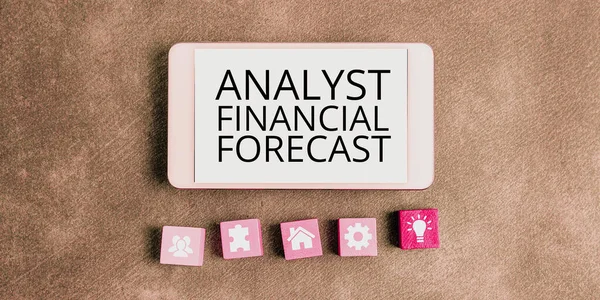 Wyświetlacz Koncepcyjny Analityk Prognozy Finansowe Koncepcja Biznesowa Szacuje Przyszłe Wyniki — Zdjęcie stockowe