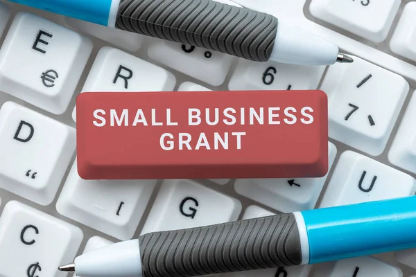 Firma Escritura Mano Small Business Grant Concepto Negocio Una Empresa —  Fotos de Stock