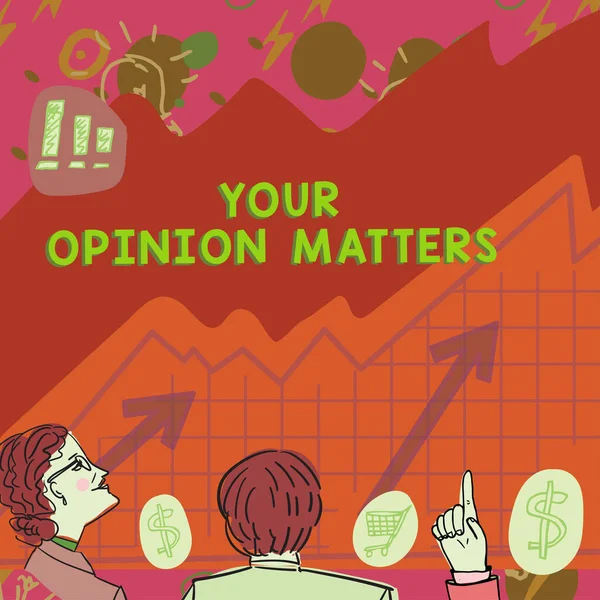 Visualizzazione Concettuale Tua Opinione Conta Concetto Business Avere Voce Capitolo — Foto Stock