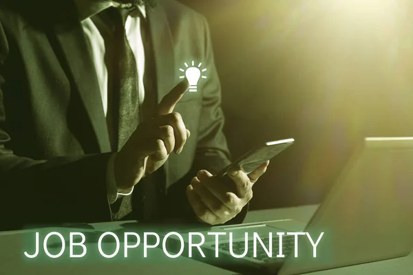 Schild Mit Der Aufschrift Job Opportunity Konzept Das Eine Beschäftigungschance — Stockfoto
