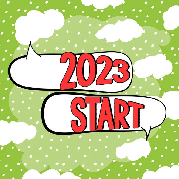 Conceptual Caption 2023 Start Üzleti Ötlet Emlékezve Elmúlt Eseményeire Főbb — Stock Fotó