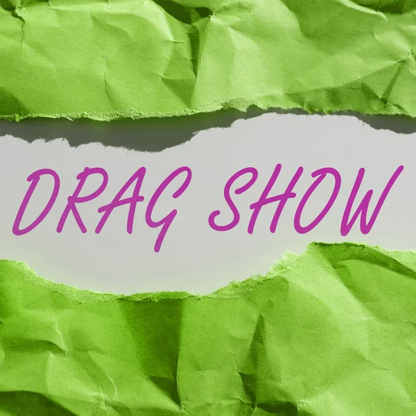 Texto Título Presentando Drag Show Concepto Internet Evento Competitivo Donde —  Fotos de Stock