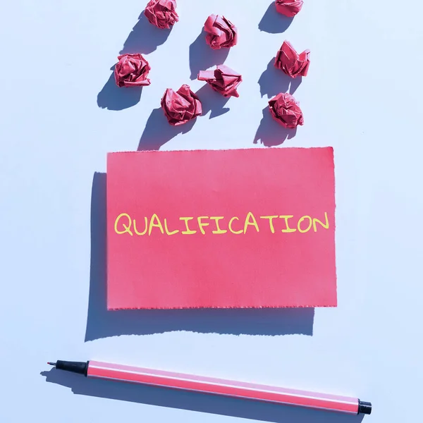 Conceptual Display Qualification Internet Concept Officially Permission Certification Perform Particular — Stock Photo, Image