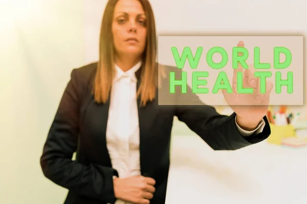 Text Bildtext Som Presenterar Världshälsa Affärsidé Världsdagen För Åtgärder För — Stockfoto