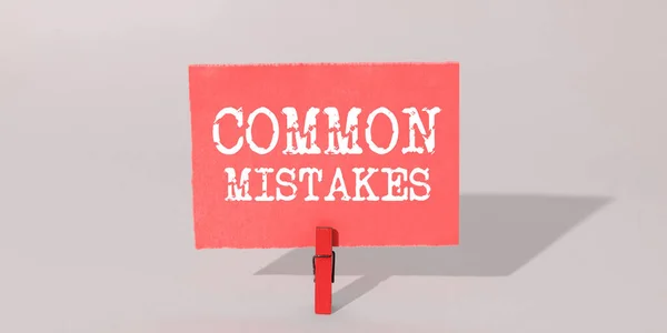 Концептуальный Заголовок Common Mistakes Word Actions Often Used Interchangeably Error — стоковое фото