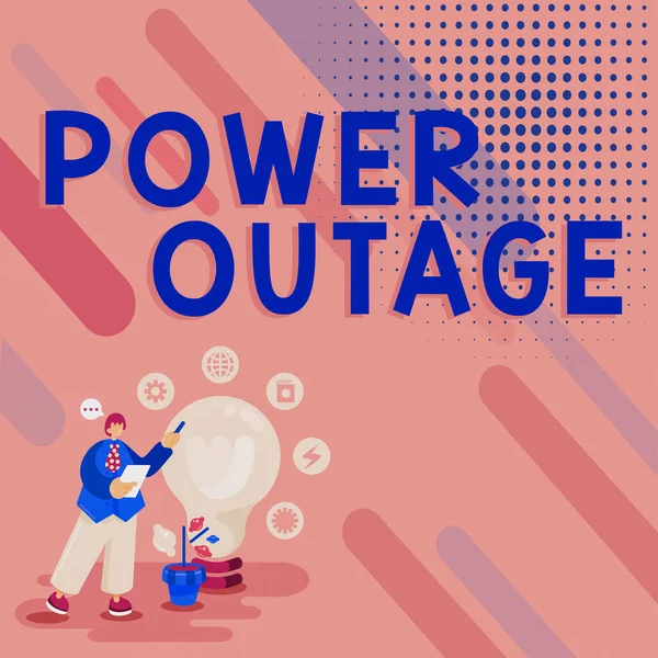 Conceptual Display Power Outage Business Approach Ability Influence Peers Attaining — Stock Photo, Image