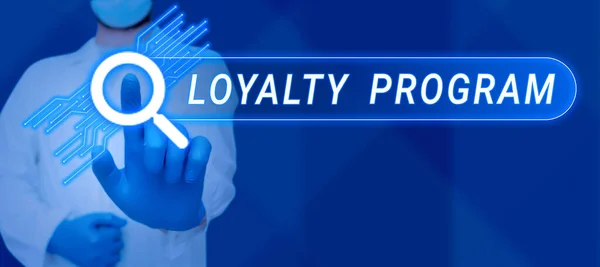 Text Caption Presenting Loyalty Program Concept Meaning Marketing Effort Provide — Stock Photo, Image