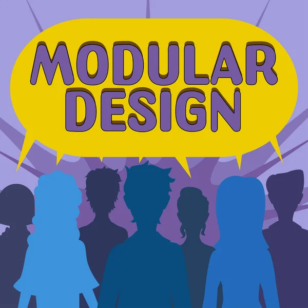 Ręczne Pisanie Znaku Modular Design Word Napisane Projektowaniu Produktu Produkcji — Zdjęcie stockowe