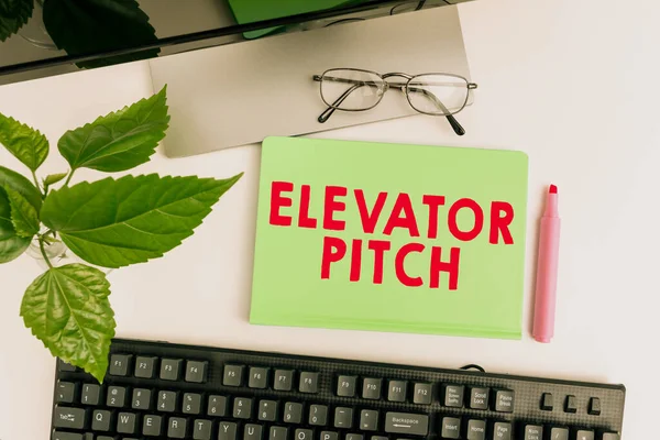 Elevator Pitch Business Approach Persuasive Sales Pitch Brief Speech Product — 스톡 사진
