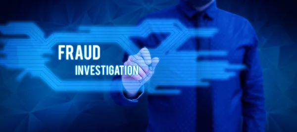 Inspiration Showing Sign Fraud Investigation Business Overview Process Determining Whether — Stock Photo, Image