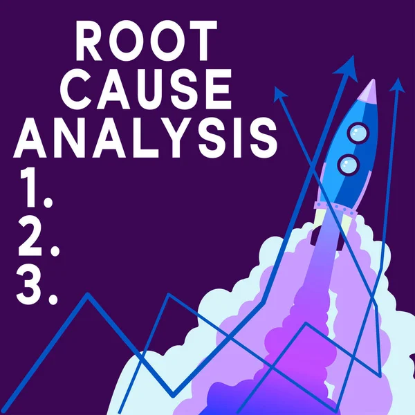 Text Sign Showing Root Cause Analysis Word Written Method Problem — Stock Photo, Image