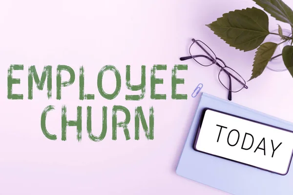 Conceptual Caption Employee Churn Business Idea Rate Change Existing Workes — Stock Photo, Image