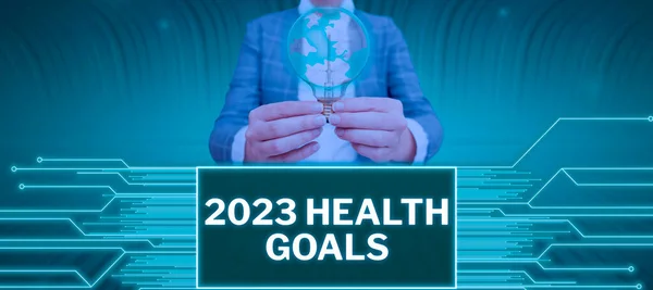 2023 Sağlık Hedefleri 2023 Takvim Yılının Başlangıcına Ilişkin Yaklaşım Kutlamalarını — Stok fotoğraf