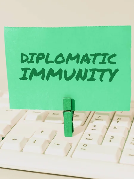 Diplomatische Immunität Konzeptionelles Fotogesetz Das Ausländischen Diplomaten Sonderrechte Dem Land — Stockfoto