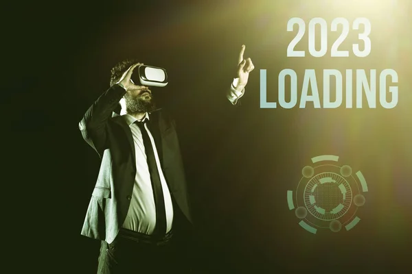 Text caption presenting 2023 Loading, Business concept Advertising the upcoming year Forecasting the future event