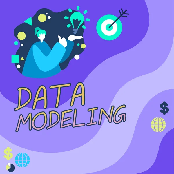 Texto Que Mostra Inspiração Modelagem Dados Processo Conceito Negócio Transferência — Fotografia de Stock